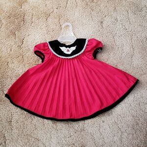 Adorable Expressions Red Toddler Dress Sz. 24 Mos.